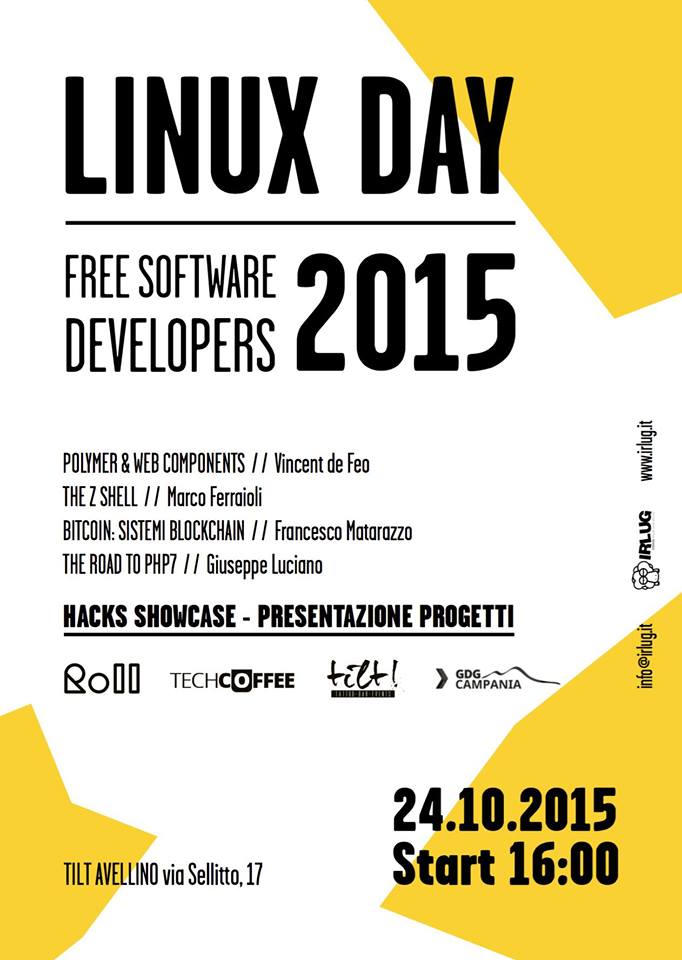 Locandina di Linux Day 2015
